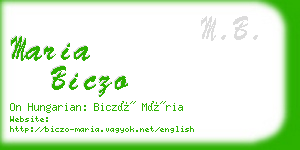 maria biczo business card